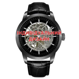Наручний годинник Awarder 043 Black Leather Індивідуальний дизайн img-1