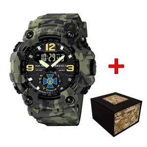 Наручний годинник Awarder 004CMGRSBU СБУ Зелений камуфляж + Коробка. img-1