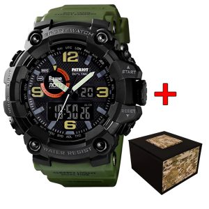 Наручний годинник Patriot 002AG Ваше лого Зелені + Коробка img-1