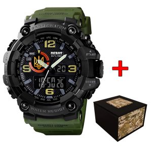 Наручний годинник Patriot 002AGUAGD Тризуб золото Зелені + Коробка. img-1