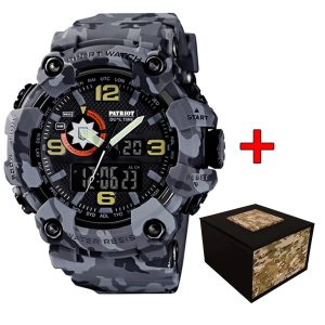 Наручний годинник Patriot 002CMGYPO Поліція Сірий камуфляж + Коробка img-1