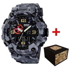 Наручний годинник Patriot 002CMGYSU ЗСУ Сірий камуфляж + Коробка. img-1