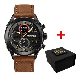 Наручний годинник Patriot 016 Ваше Лого Black-Brown img-1