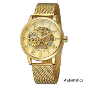 Наручний годинник Forsining 8099A Gold Mesh img-1