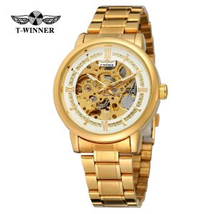 Наручний годинник Forsining 8173 Gold-White Steel img-1