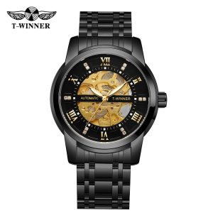 Наручний годинник Forsining 8241 All Black Steel img-1