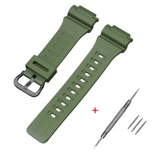 Наручний годинник Ремінець для Casio AE-1000W Army Green BK img-1