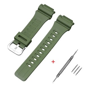 Наручний годинник Ремінець для Casio AE-1000W Army Green SI img-1