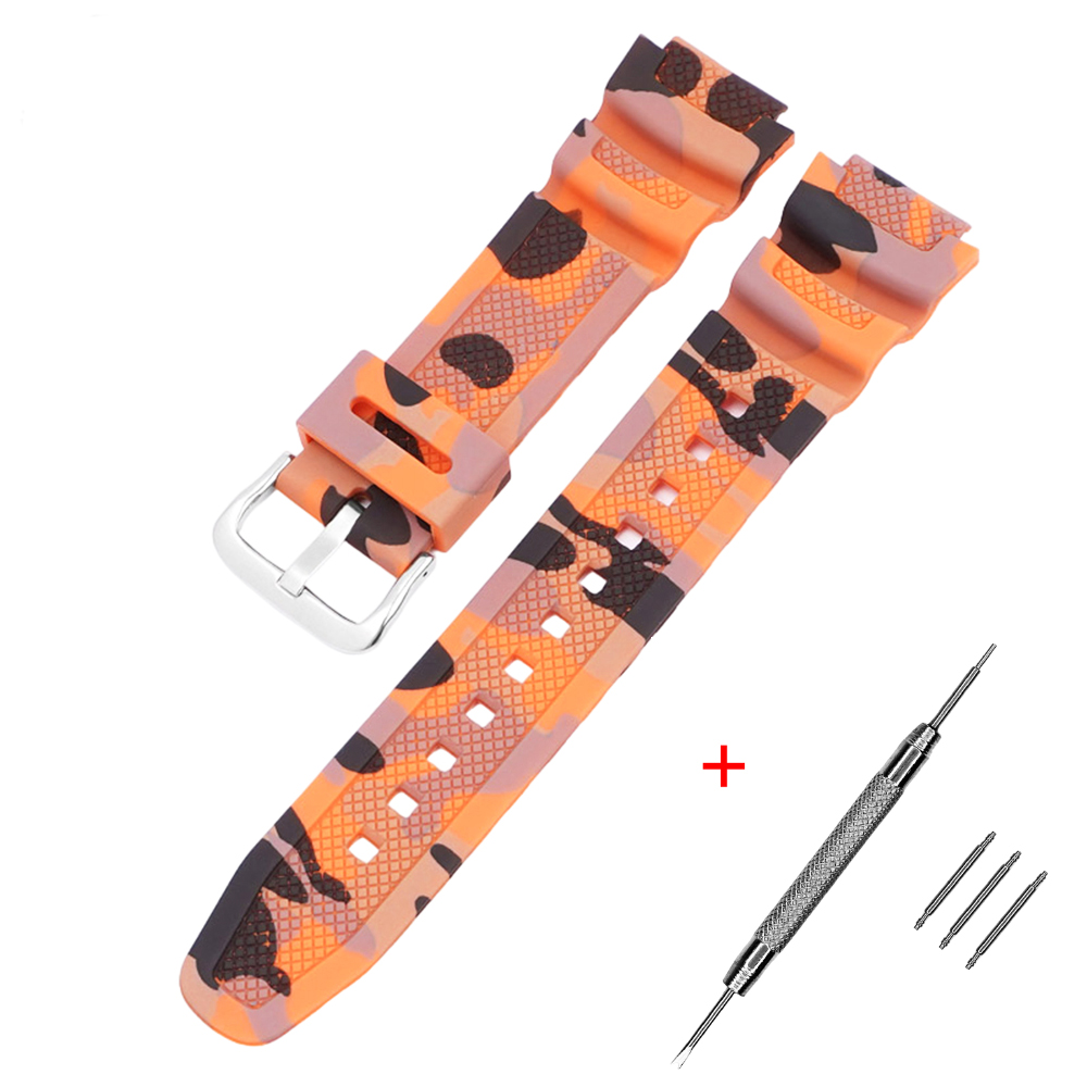 Наручний годинник Ремінець для Casio G-Shock AQ-S800/AE-1200 Camo Orange SL img-1