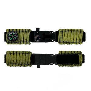 Наручний годинник Ремінець паракордовий багатофункціональний Army Green New img-1