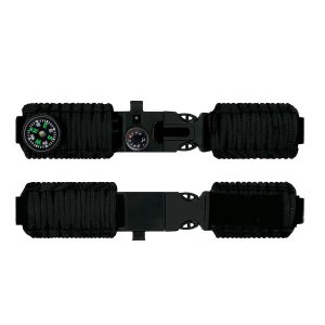 Наручний годинник Ремінець паракордовий багатофункціональний Black New img-1