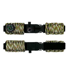 Наручний годинник Ремінець паракордовий багатофункціональний Camo Green New img-1