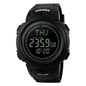 Наручний годинник Skmei 1231BK All Black Smart Watch + Compass img-1