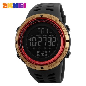 Наручний годинник Skmei 1251GDRD Black-Gold-Red SALE img-1