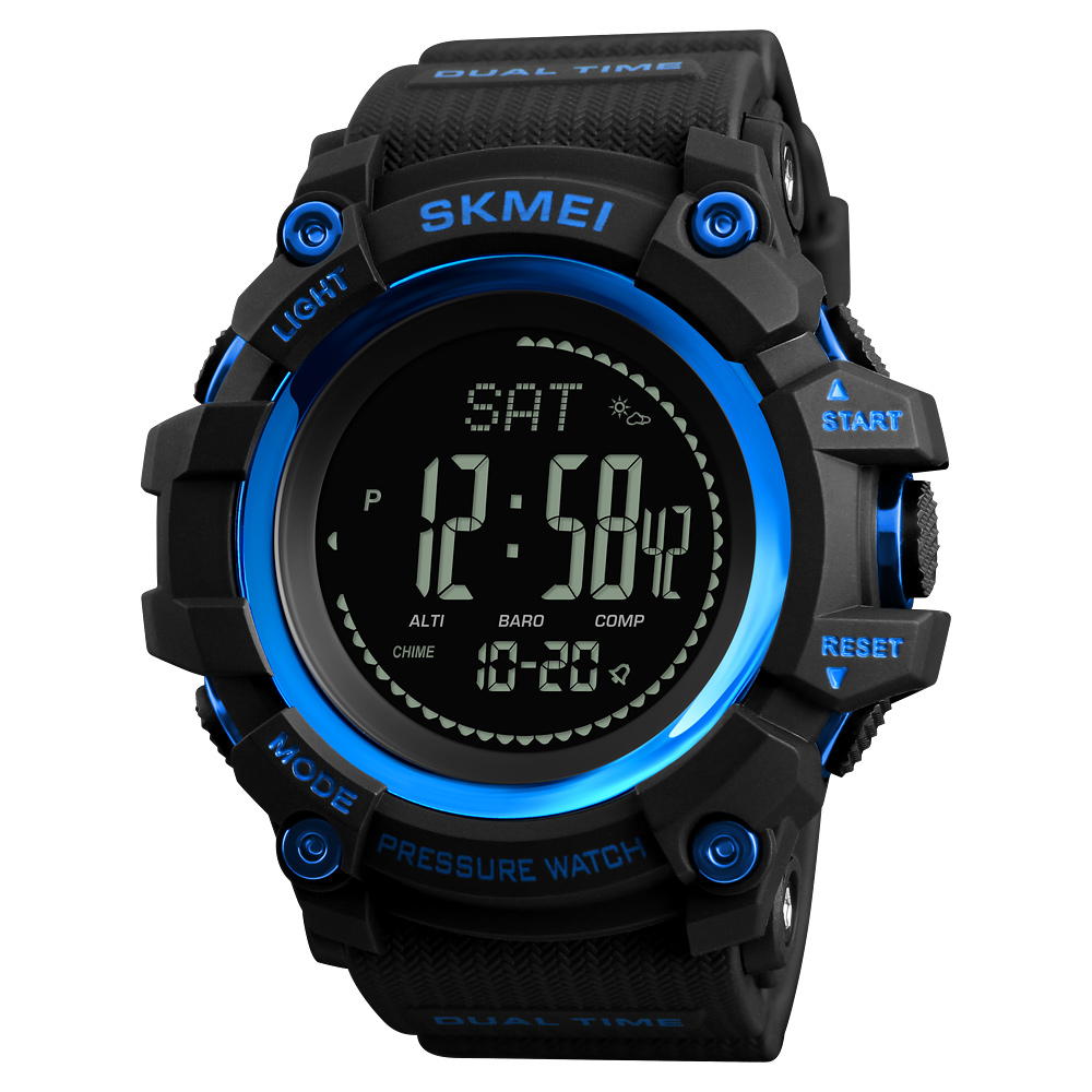 Наручний годинник Skmei 1358 Black-Blue Smart Watch Compass SALE img-1