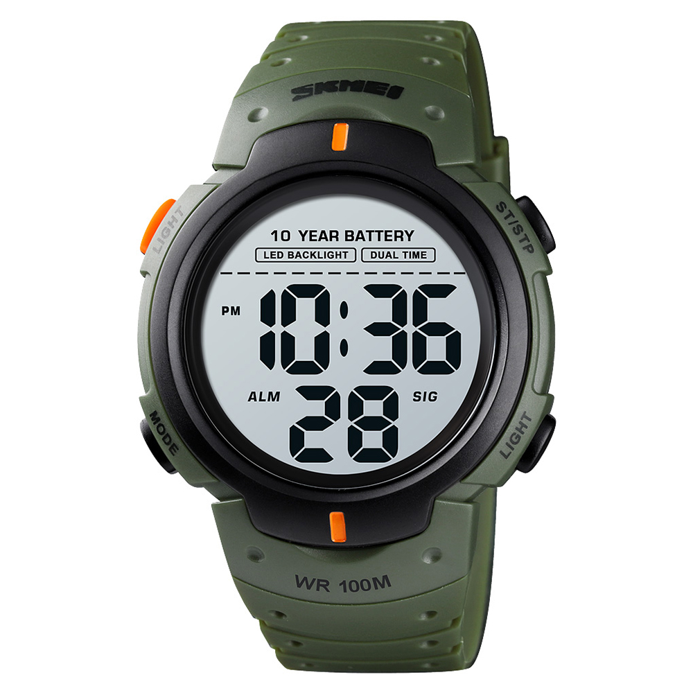 Наручний годинник Skmei 1560 Green-Orange img-1