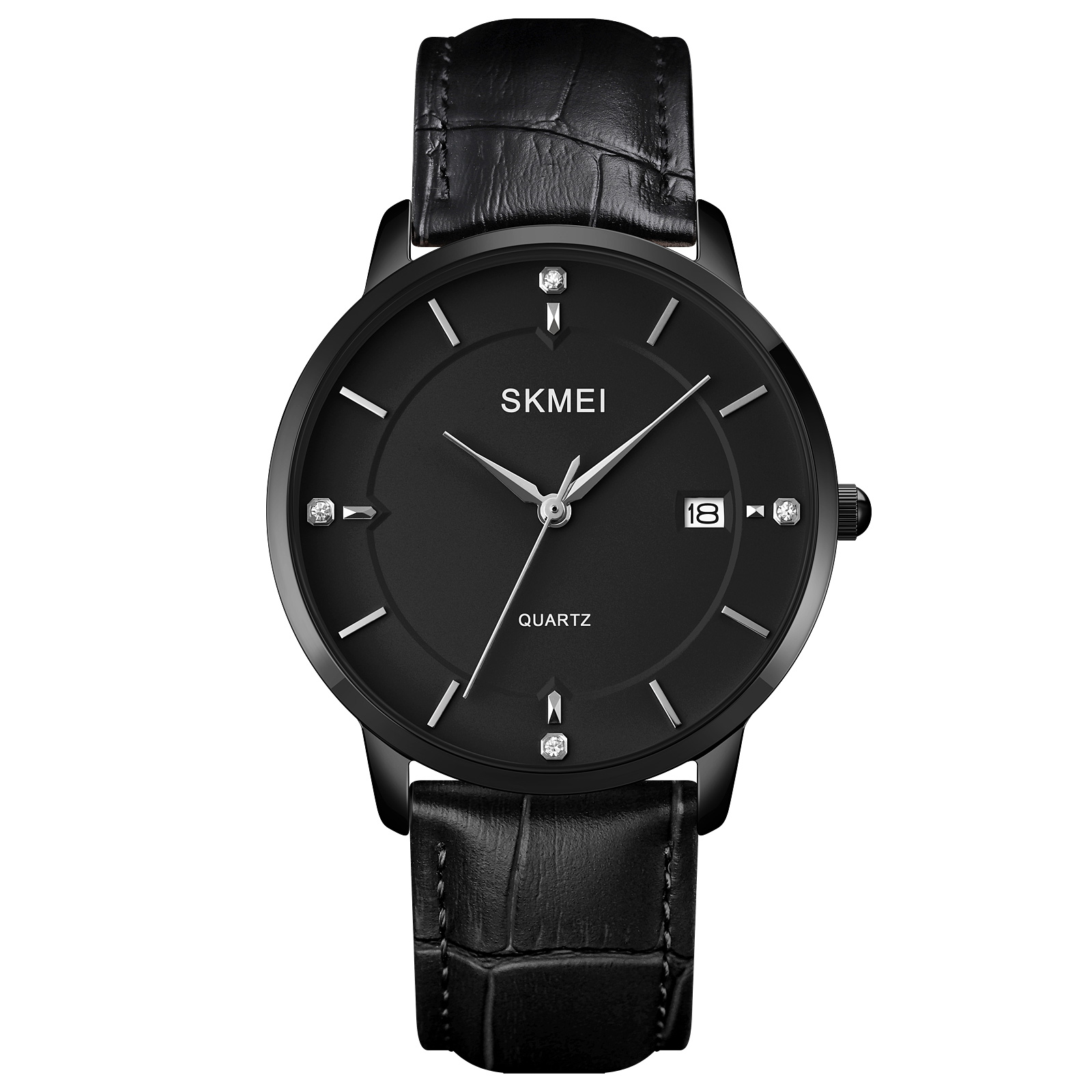 Наручний годинник Skmei 1801LBKBK Black-Black Leather img-1