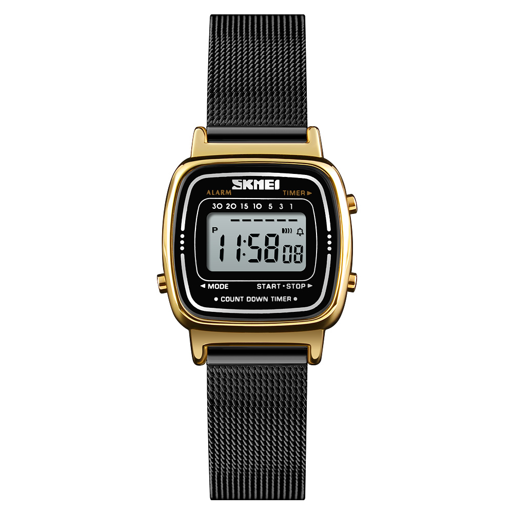 Наручний годинник Skmei 1901MHGDBK Gold-Black Mesh img-1