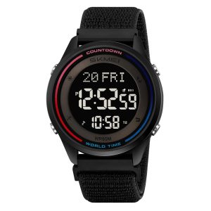 Наручний годинник Skmei 2412NBK Black Nylon img-1