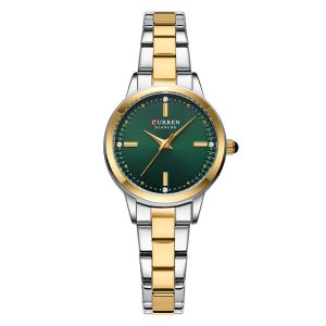 Curren 9094 Silver-Gold-Green