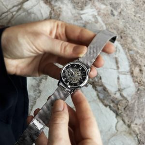 forsining_8099m_silver_black_lady_mesh_1