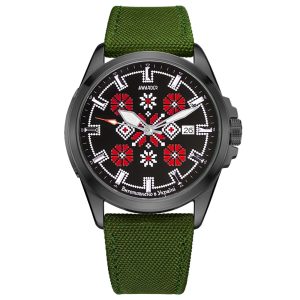 Awarder Embroidery Black-Red Green Automatic 10ATM