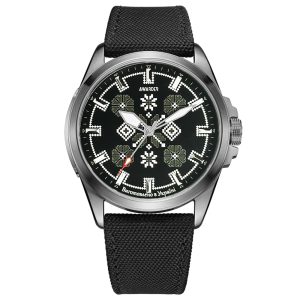 Awarder Embroidery Silver-Army Green Black Battery 10ATM