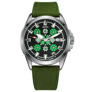 Awarder Embroidery Silver-Green Green Automatic 10ATM