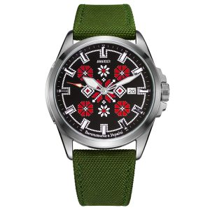 Awarder Embroidery Silver-Red Green Automatic 10ATM