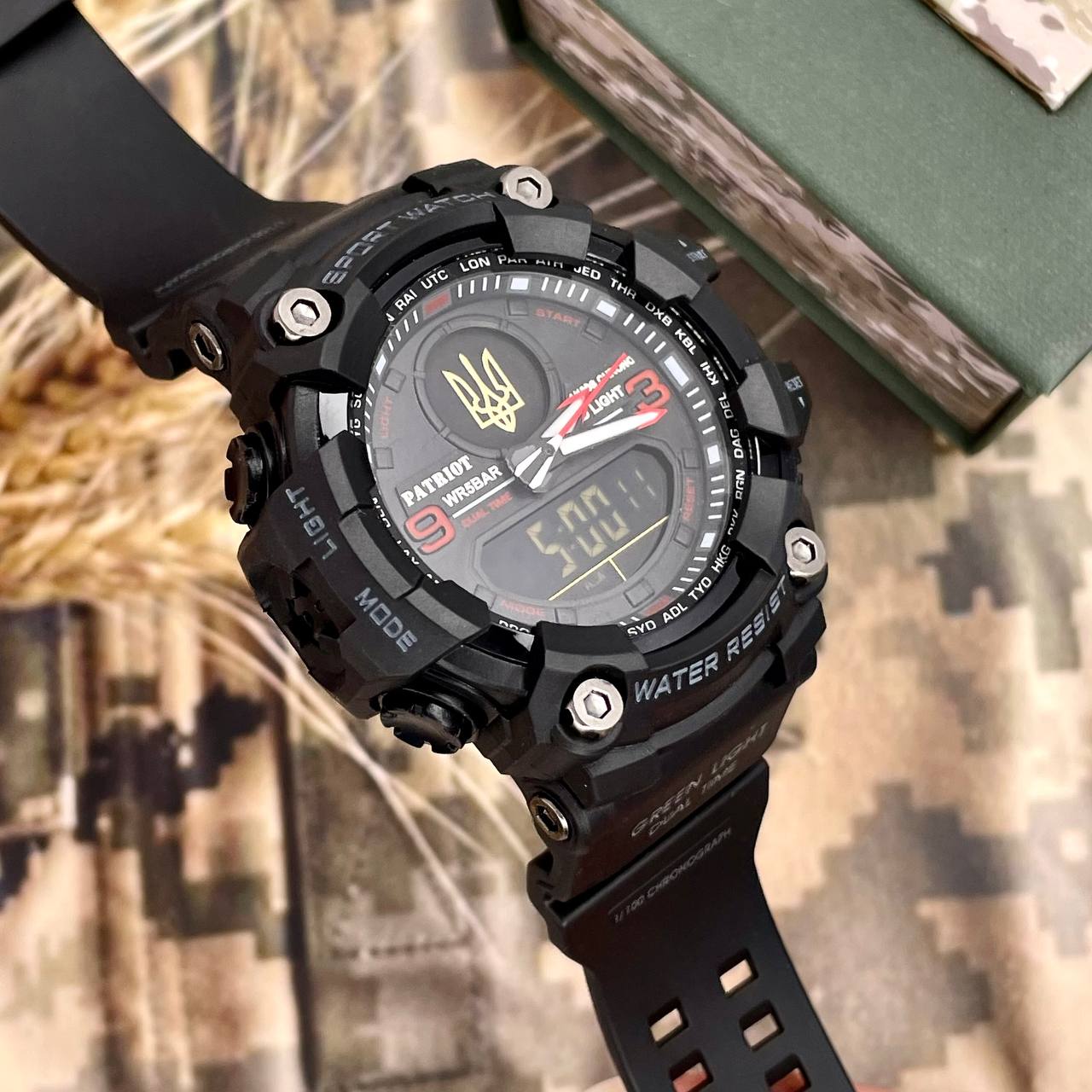 Patriot 001RDUAGD Тризуб золото Чорні з червоним + Коробка. - Зображення 3