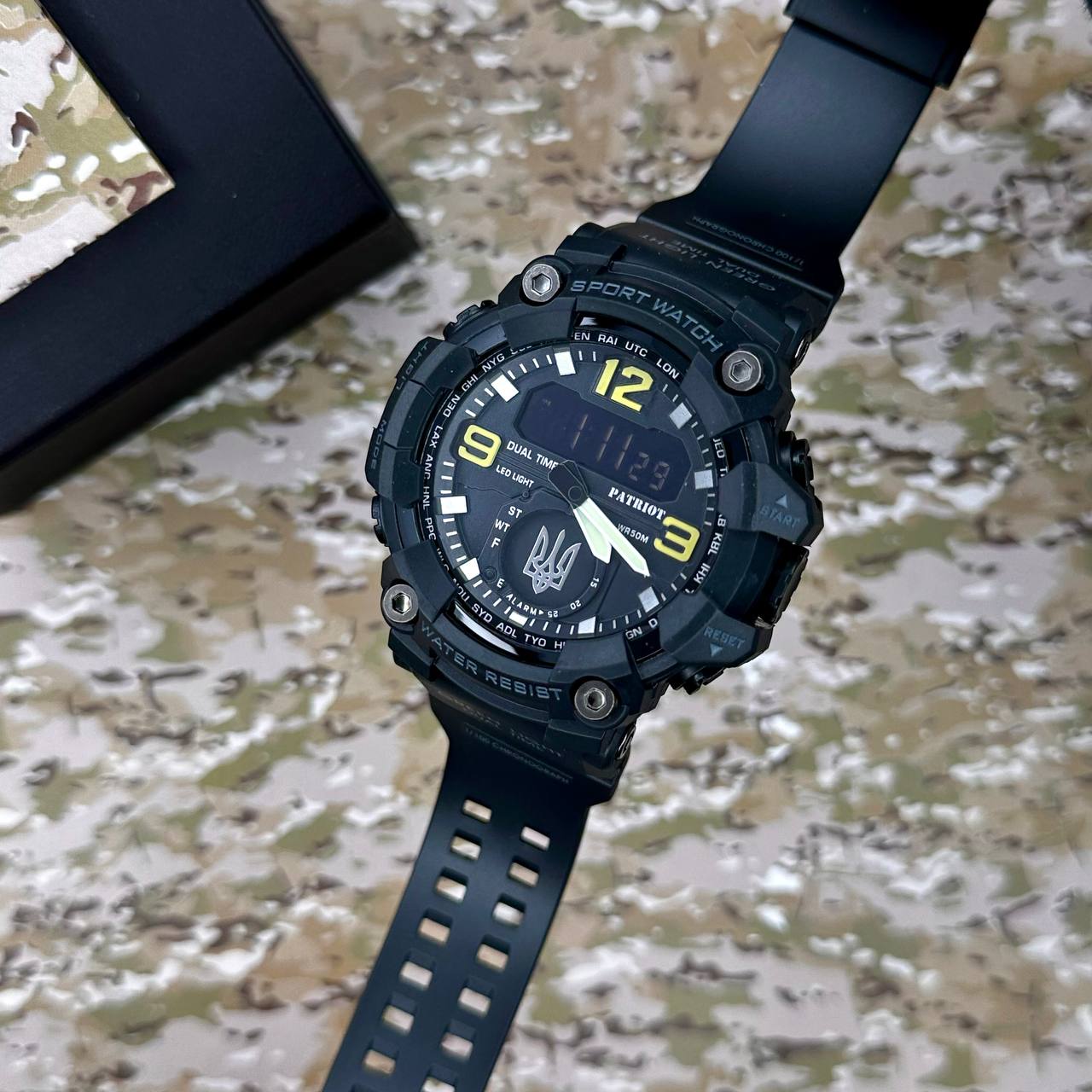 Patriot 003BKUASI Тризуб срібло Чорні + Коробка. - Зображення 2