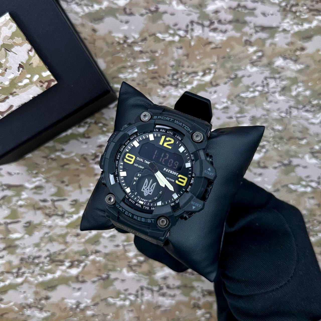 Patriot 003BKUASI Тризуб срібло Чорні + Коробка. - Зображення 3