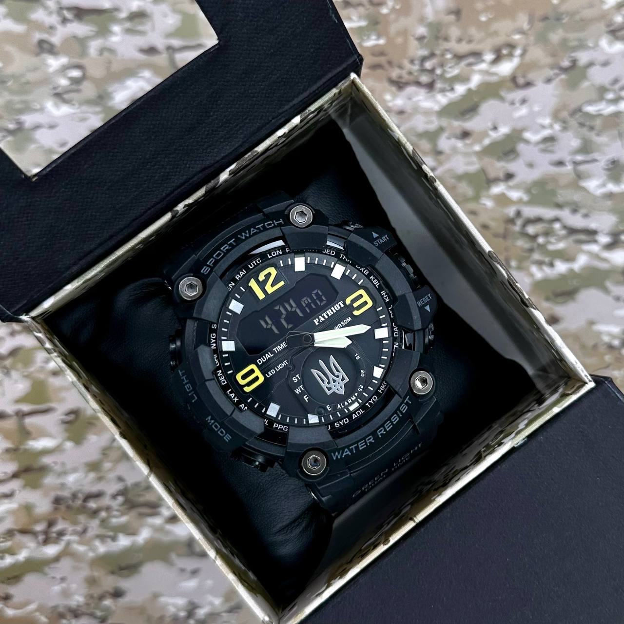 Patriot 003BKUASI Тризуб срібло Чорні + Коробка. - Зображення 4