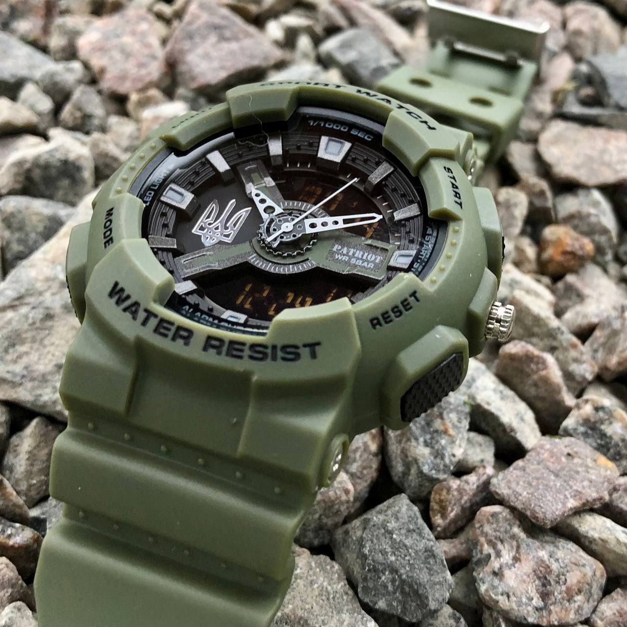 Patriot 005 Тризуб срібло Army Green + Коробка — изображение 3