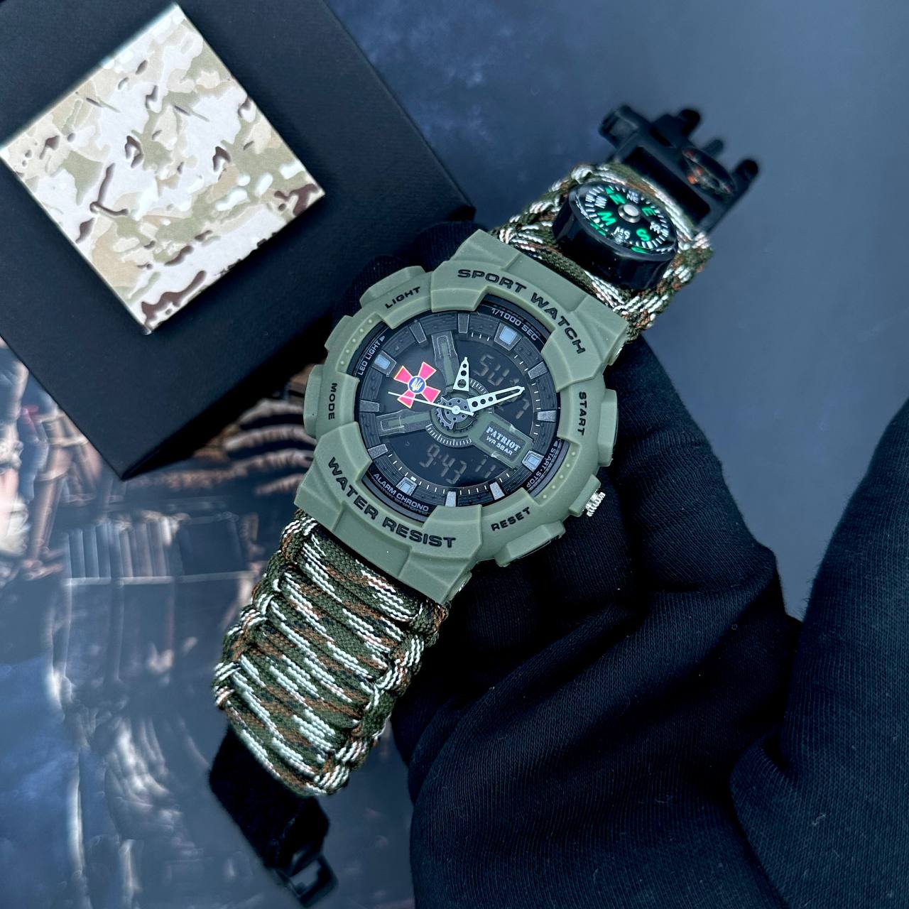 Patriot 005AGSU ЗСУ Паракордовий ремінець Camo Green + Коробка — изображение 2