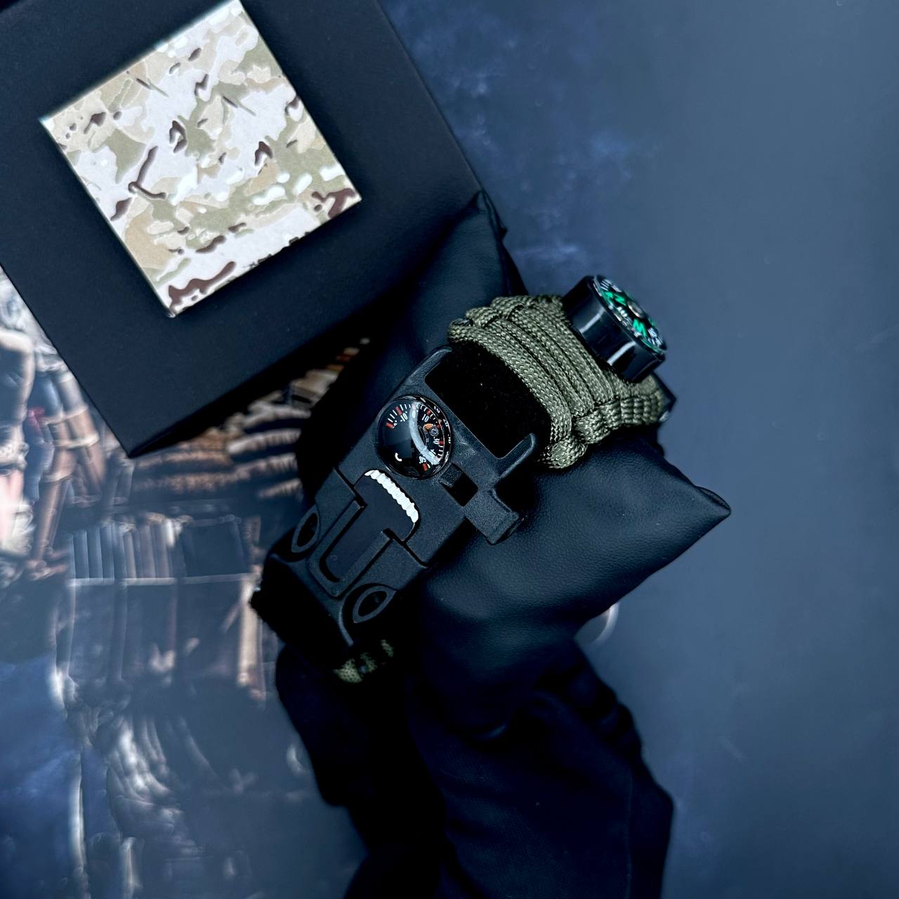 Patriot 005BKSU ЗСУ Чорні Паракордовий ремінець Army Green + Коробка — изображение 4