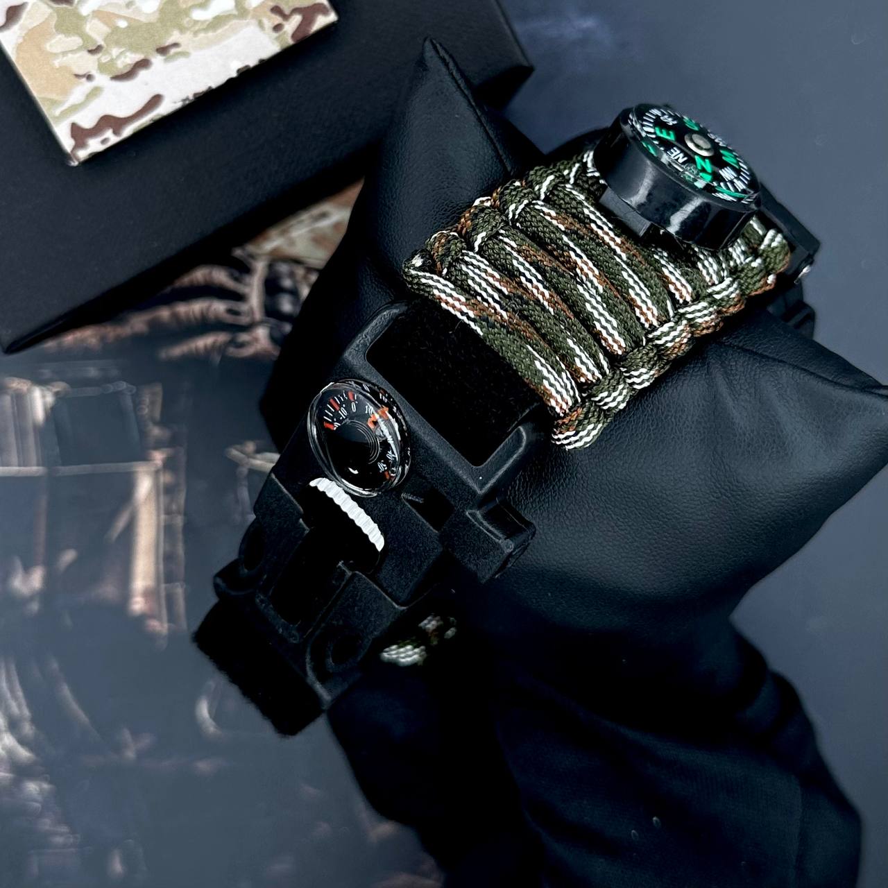 Patriot 005BKSU ЗСУ Чорні Паракордовий ремінець Camo Green+ Коробка. — изображение 4