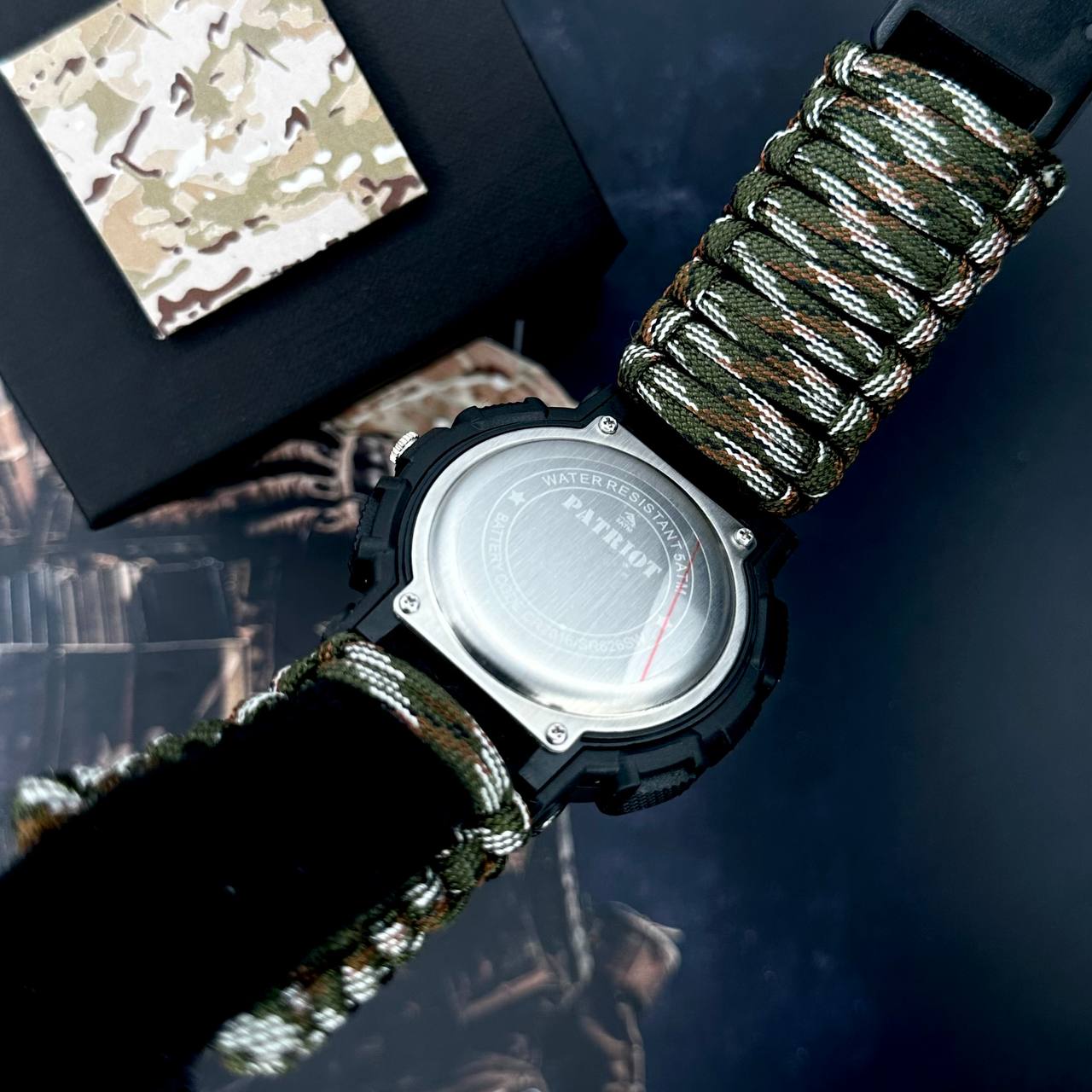 Patriot 005BKSU ЗСУ Чорні Паракордовий ремінець Camo Green+ Коробка. — изображение 5