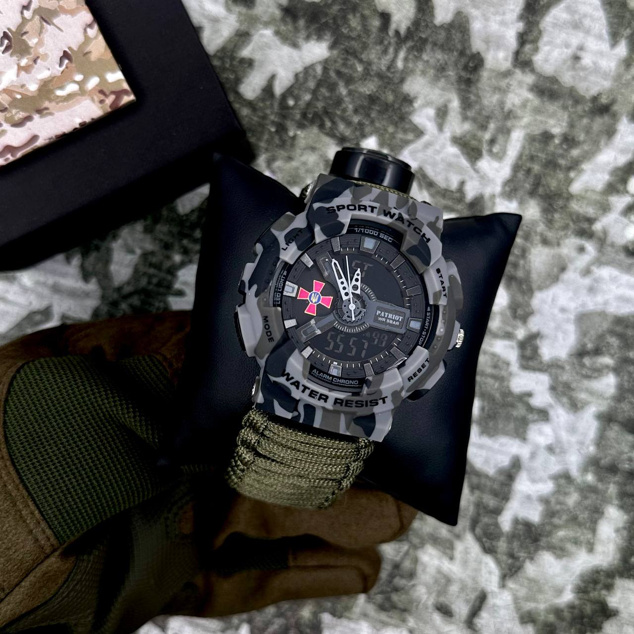 Patriot 005CMGYSU ЗСУ Сірий камуфляж Паракордовий ремінець Army Green + Коробка — изображение 2