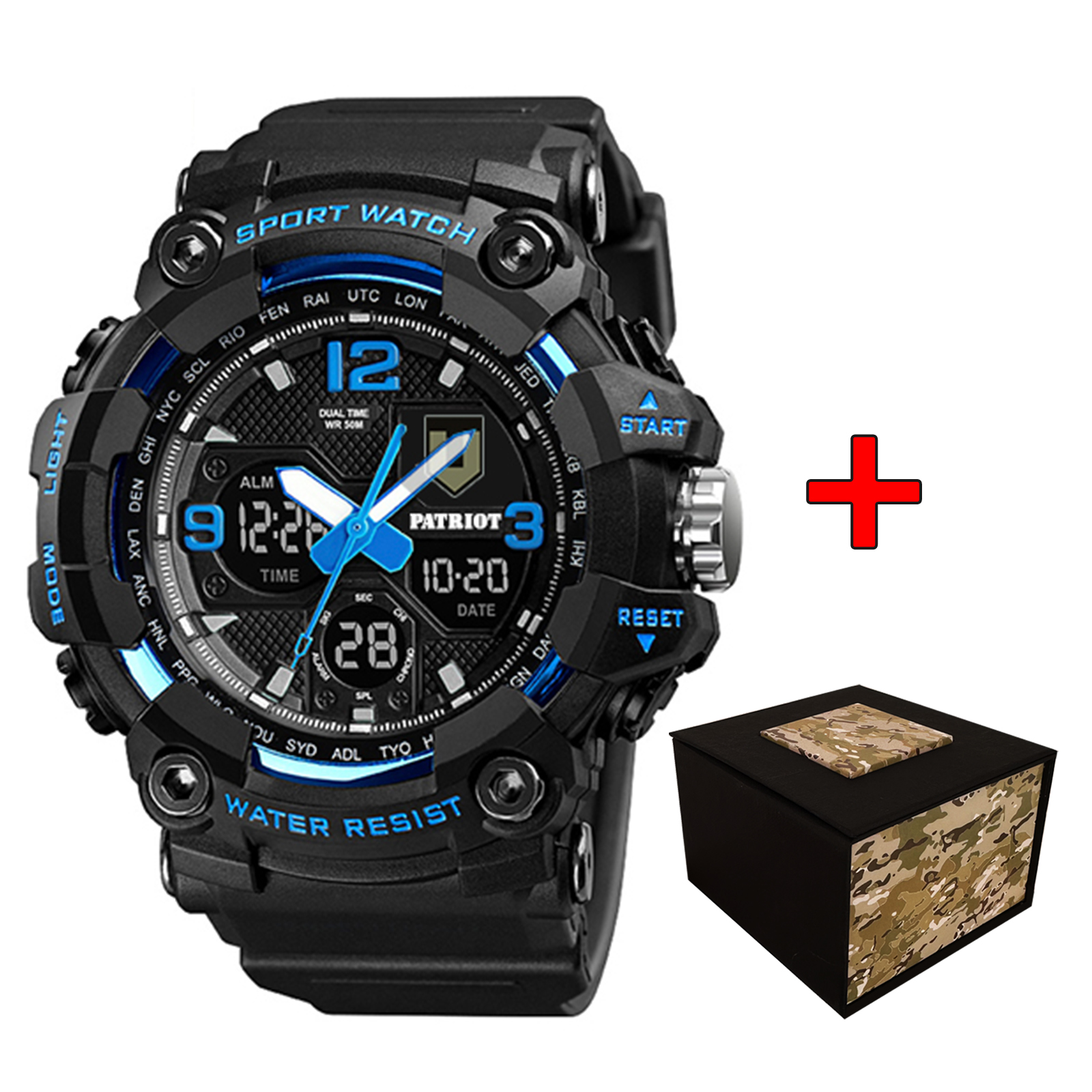 Patriot 006BUTRO ТРО Чорні з синім + Коробка