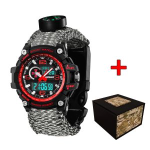 Patriot 012BKRDSU ЗСУ Чорні з червоним Паракордовий ремінець ACU + Коробка