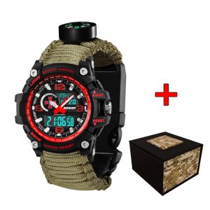 Patriot 012BKRDSU ЗСУ Чорні з червоним Паракордовий ремінець Army Green + Коробка