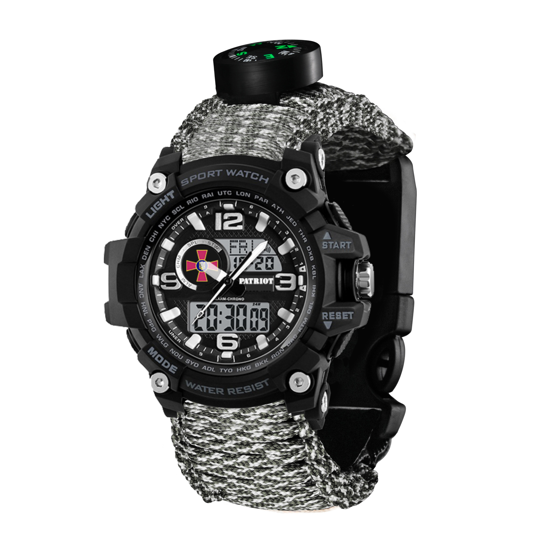 Patriot 012BKSU ЗСУ Чорні Паракордовий ремінець ACU + Коробка — изображение 2