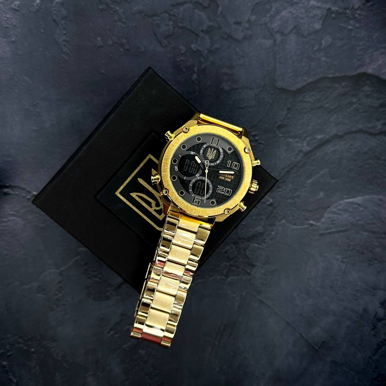 Patriot 017 Тризуб Золото Gold-Black Steel - Зображення 2