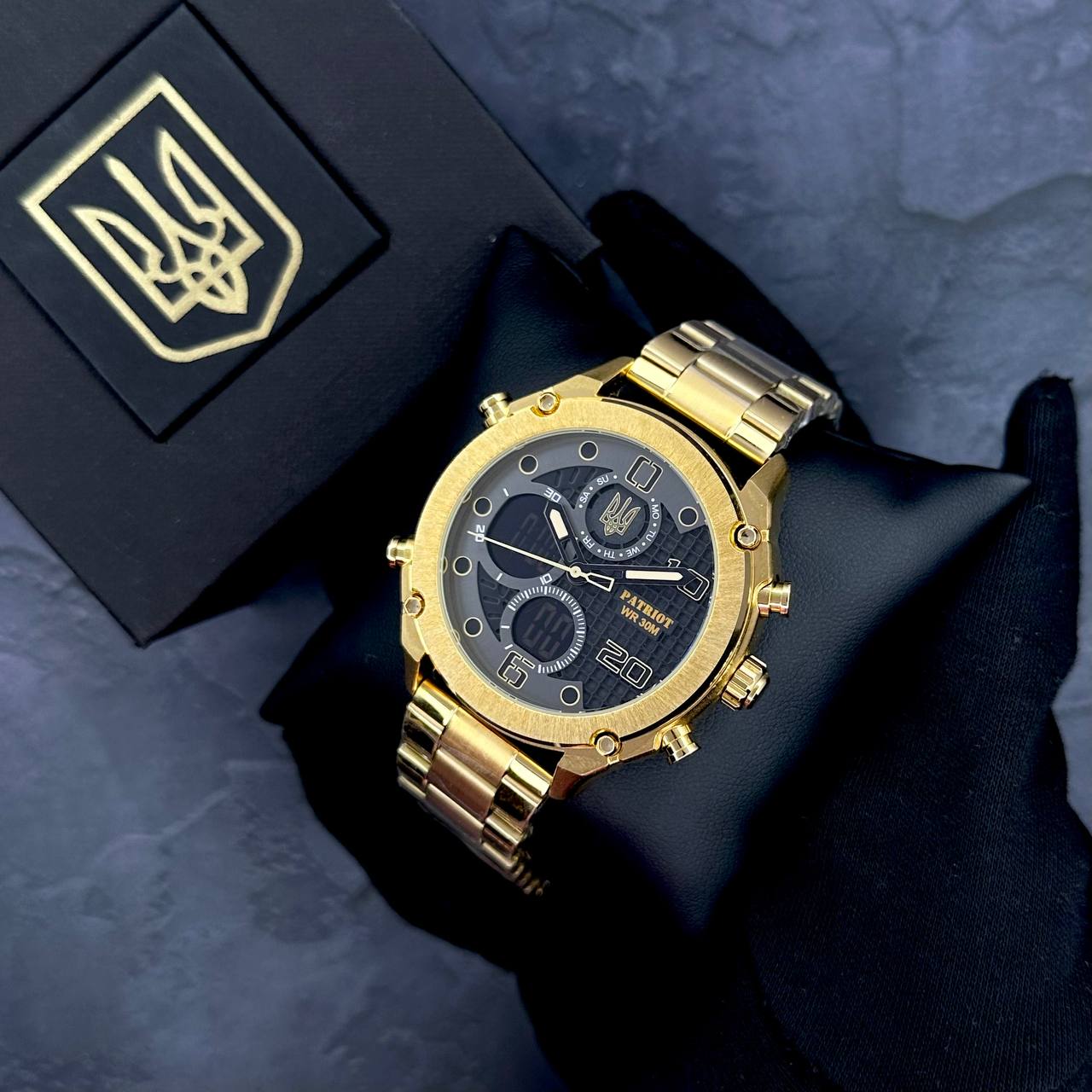 Patriot 017 Тризуб Золото Gold-Black Steel - Зображення 3