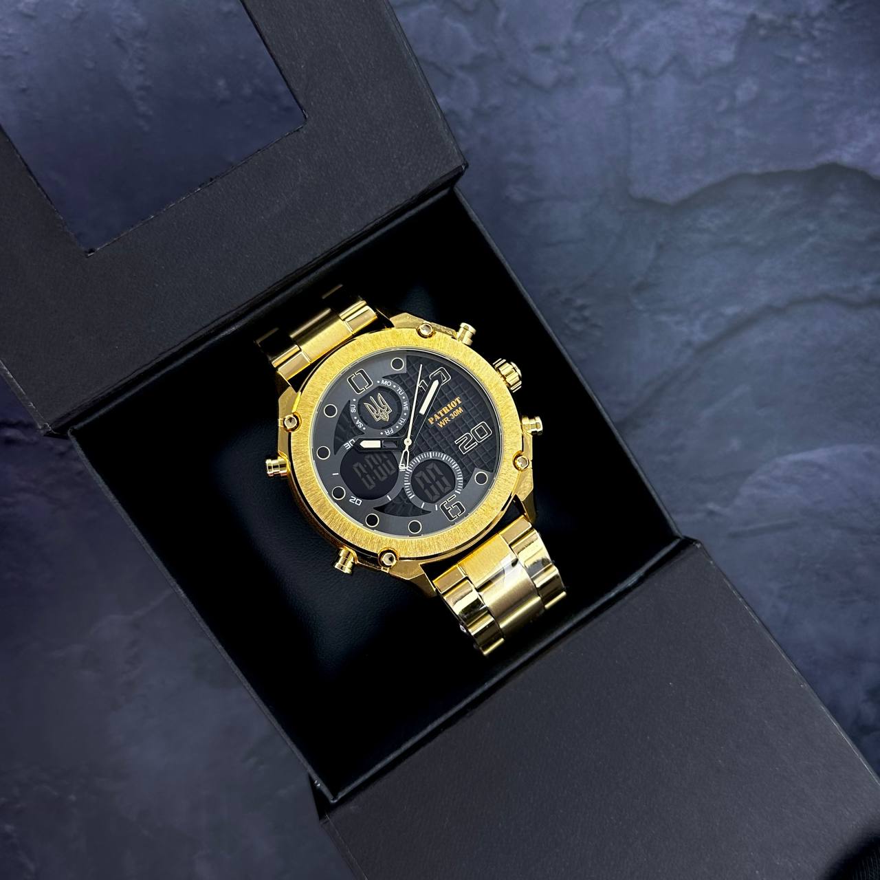 Patriot 017 Тризуб Золото Gold-Black Steel - Зображення 4