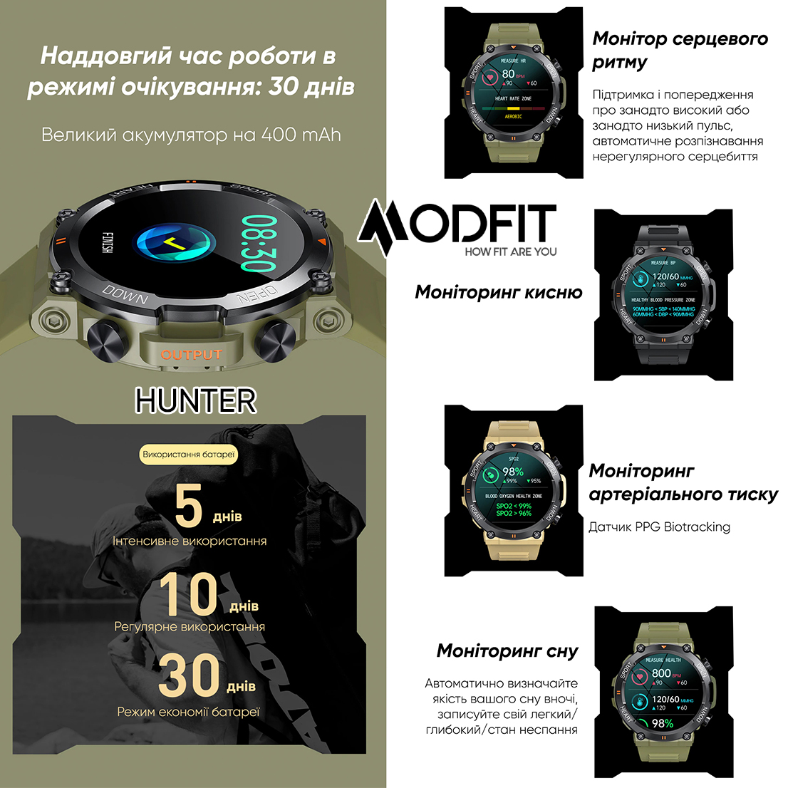 Modfit Hunter Khaki 36 мм. - Зображення 5