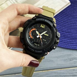 skmei_1343_black_khaki_wristband_1
