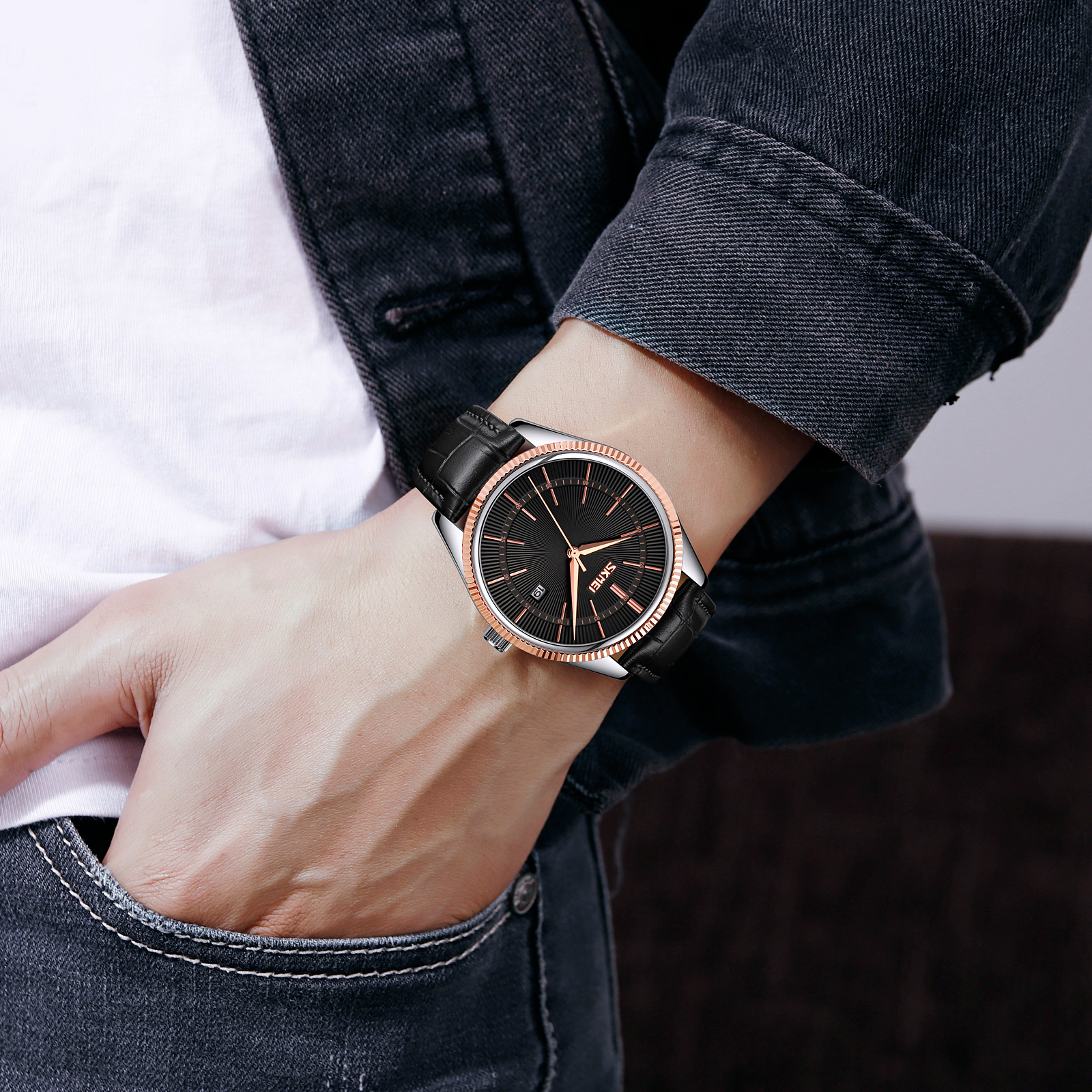 Skmei 9298TRGBK Rose-Gold Black - Зображення 3