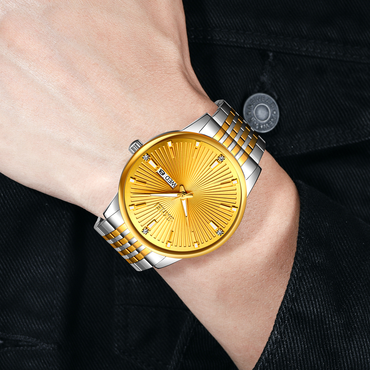 Skmei 9323TGDGD Silver/Gold-Gold — изображение 3